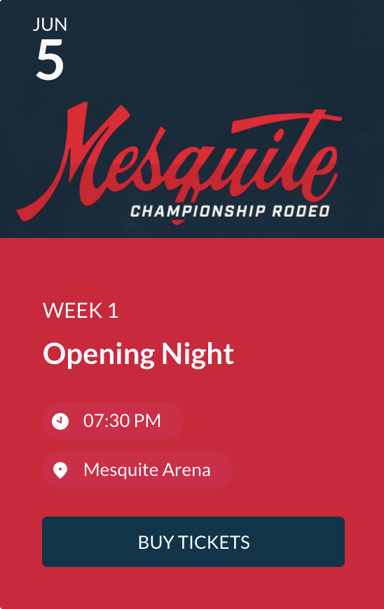 Mesquite Rodeo Individual Tickets